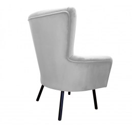 Fotel TULIP tkanina Welur noga metalowa Uszak
