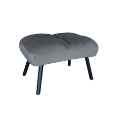 Fotel TOKIO tkanina Welur rozkładany z podnóżkiem noga metalowa