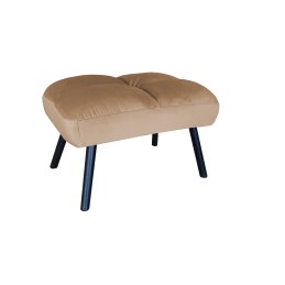 Fotel TOKIO tkanina Welur rozkładany z podnóżkiem noga metalowa