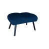 Fotel TOKIO tkanina Welur rozkładany z podnóżkiem noga metalowa