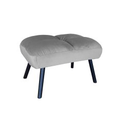 Fotel TOKIO tkanina Welur rozkładany z podnóżkiem noga metalowa