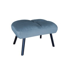 Fotel TOKIO tkanina Welur rozkładany z podnóżkiem noga metalowa