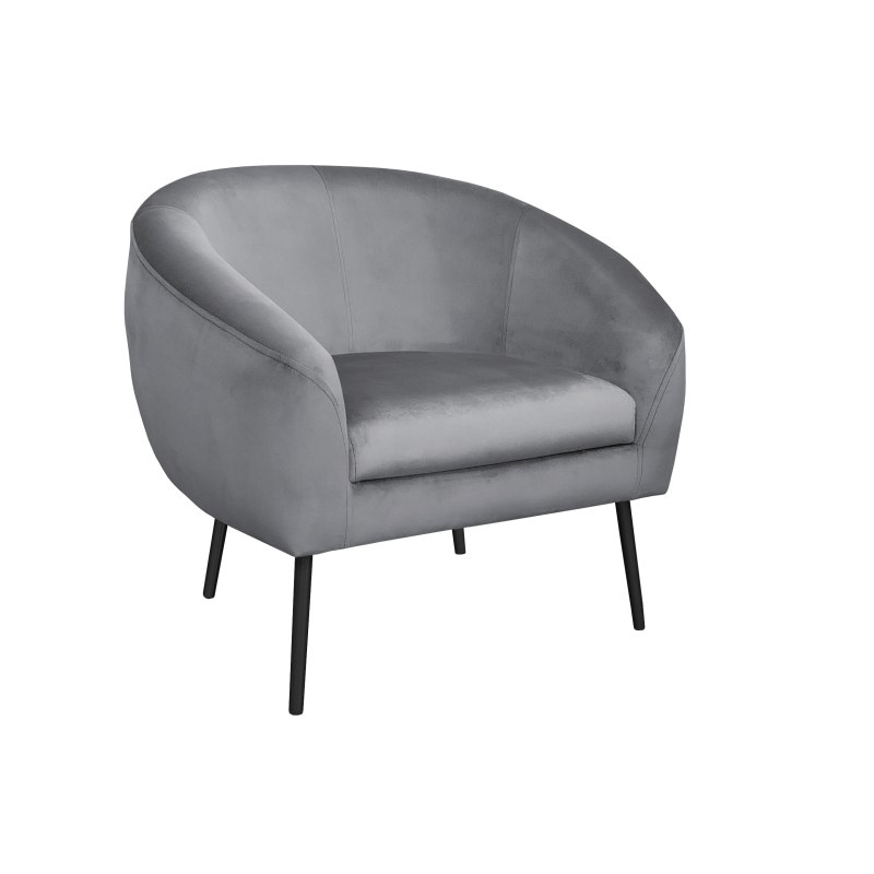 Fotel SYDNEY tkanina welur noga metalowa