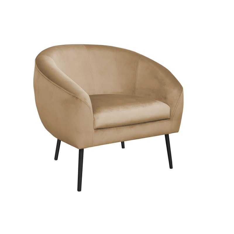 Fotel SYDNEY tkanina welur noga metalowa