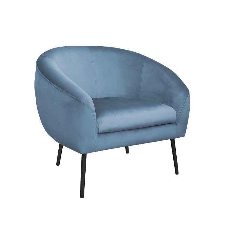 Fotel SYDNEY tkanina Welur noga metalowa