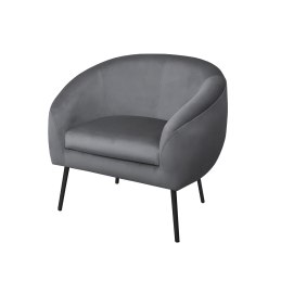 Fotel SYDNEY tkanina welur noga metalowa