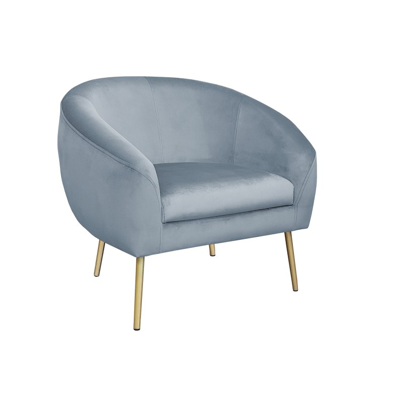 Fotel SYDNEY tkanina Welur noga metalowa