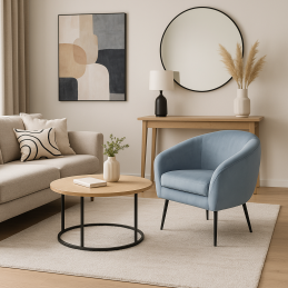 Fotel SYDNEY tkanina Welur noga metalowa