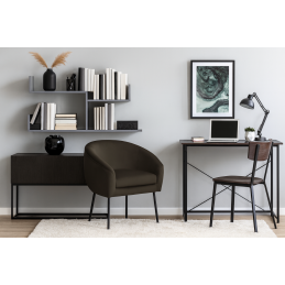 Fotel SYDNEY tkanina welur noga metalowa