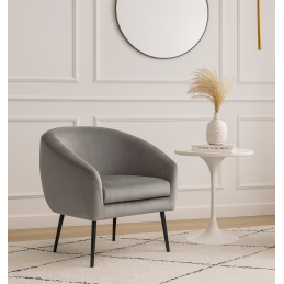 Fotel SYDNEY tkanina Welur noga metalowa