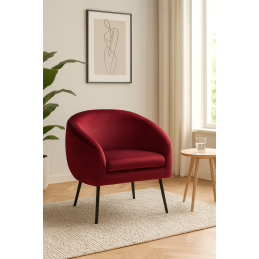 Fotel SYDNEY tkanina Welur noga metalowa