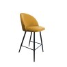 Hoker Colin krzesło barowe welur podstawa metalowa