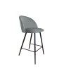 Hoker Colin krzesło barowe welur podstawa metalowa