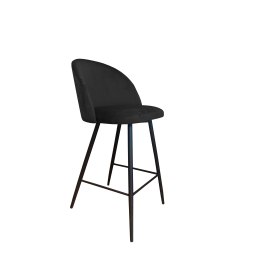Hoker Colin krzesło barowe tkanina Welur podstawa metalowa