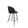 Hoker Colin krzesło barowe tkanina Welur podstawa metalowa