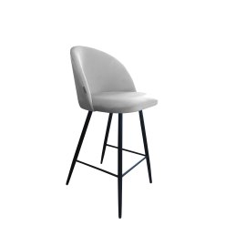 Hoker Colin krzesło barowe tkanina Welur podstawa metalowa