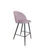 Hoker Colin krzesło barowe tkanina Welur podstawa metalowa