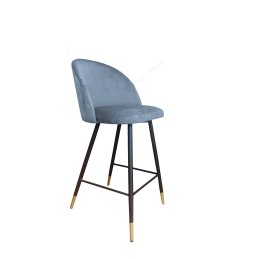 Hoker Colin krzesło barowe tkanina Welur podstawa metalowa