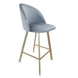 Hoker Colin krzesło barowe tkanina Welur podstawa metalowa