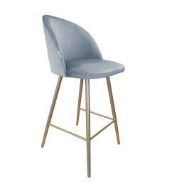 Hoker Colin krzesło barowe tkanina Welur podstawa metalowa