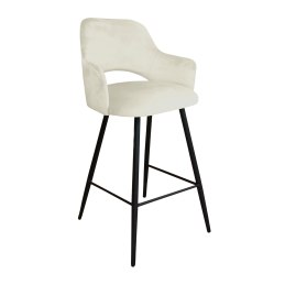 Hoker Milano krzesło barowe tkanina Welur podstawa metalowa