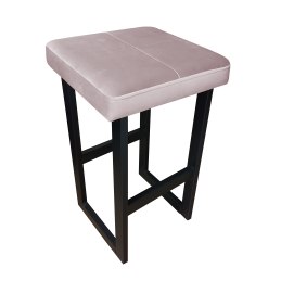 Hoker ALEX krzesło barowe tkanina Welur podstawa metalowa