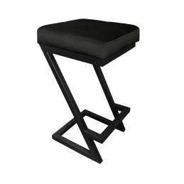 Hoker ZETA krzesło barowe tkanina Welur podstawa metalowa LOFT