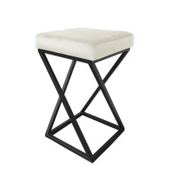 Hoker ZOA krzesło barowe tkanina Welur podstawa metalowa LOFT