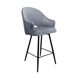 Hoker Velvet krzesło barowe welur metalowa podstawa