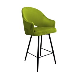 Hoker Velvet krzesło barowe welur metalowa podstawa