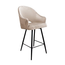 Hoker Velvet krzesło barowe welur metalowa podstawa