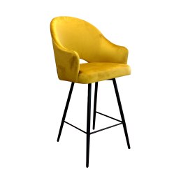 Hoker Velvet krzesło barowe welur metalowa podstawa