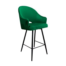 Hoker Velvet krzesło barowe welur metalowa podstawa