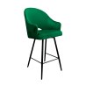 Hoker Velvet krzesło barowe welur metalowa podstawa