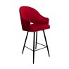 Hoker Velvet krzesło barowe welur metalowa podstawa