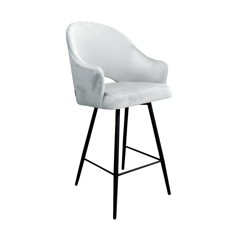 Hoker Velvet krzesło barowe welur metalowa podstawa