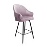Hoker Velvet krzesło barowe welur metalowa podstawa
