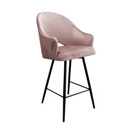 Hoker Velvet krzesło barowe welur metalowa podstawa