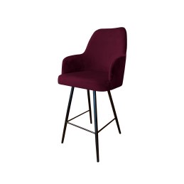 Hoker Westa krzesło barowe tkanina Welur podstawa metalowa