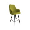 Hoker Westa krzesło barowe tkanina Welur podstawa metalowa