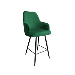 Hoker Westa krzesło barowe tkanina Welur podstawa metalowa