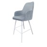 Hoker Westa krzesło barowe tkanina Welur podstawa metalowa