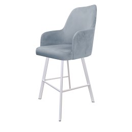 Hoker Westa krzesło barowe tkanina Welur podstawa metalowa