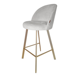 Hoker TRIX krzesło barowe tkanina Welur podstawa metalowa