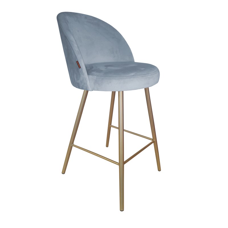 Hoker TRIX krzesło barowe tkanina Welur podstawa metalowa