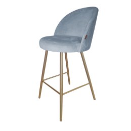 Hoker TRIX krzesło barowe tkanina Welur podstawa metalowa