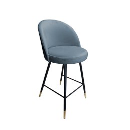 Hoker TRIX krzesło barowe tkanina Welur podstawa metalowa