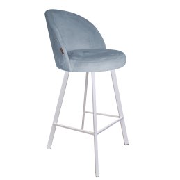 Hoker TRIX krzesło barowe tkanina Welur podstawa metalowa