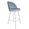 Hoker TRIX krzesło barowe tkanina Welur podstawa metalowa