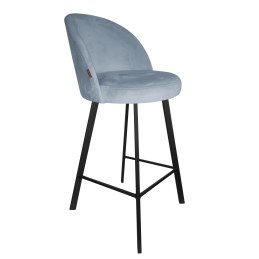 Hoker TRIX krzesło barowe tkanina Welur podstawa metalowa